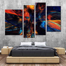 Load image into Gallery viewer, abstract graphic canvas wall art colorful abstract energy 4 piece canvas print 3d deep abstract multi canvas artwork
