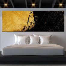 Load image into Gallery viewer, abstract  grunge  canvas  print  yellow  stone  texture  1  piece  canvas  wall  art  black  modern  abstract  canvas  artwork In Bedroom
