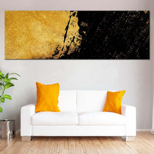 Load image into Gallery viewer, abstract  grunge  canvas  print  yellow  stone  texture  1  piece  canvas  wall  art  black  modern  abstract  canvas  artwork In Living Room
