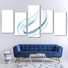 Load image into Gallery viewer, abstract isolated canvas wall art white elegant abstract 5 piece canvas print modern abstract digital multi canvas artwork In Living room
