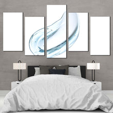 Load image into Gallery viewer, abstract isolated canvas wall art white elegant abstract 5 piece canvas print modern abstract digital multi canvas artwork For Your Bedroom
