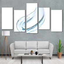 Load image into Gallery viewer, abstract isolated canvas wall art white elegant abstract 5 piece canvas print modern abstract digital multi canvas artwork For Living room
