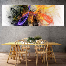 Load image into Gallery viewer, abstract  lights  canvas  print  colorful  abstract  graphic  lines  panoramic  canvas  wall  art  bright  abstract  canvas  artwork In Living Room
