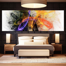 Load image into Gallery viewer, abstract  lights  canvas  print  colorful  abstract  graphic  lines  panoramic  canvas  wall  art  bright  abstract  canvas  artwork For Bedroom
