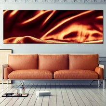 Load image into Gallery viewer, abstract  liquid  canvas  print  black  abstract  elegant  design  1  piece  canvas  orange  abstract  wavy  fold  canvas  wall  art In Living Room
