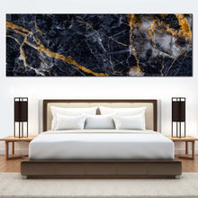 Load image into Gallery viewer, abstract  marble  canvas  wall  art  abstract  stone  gray  gold  canvas  artwork  marble  abstract  digital  art  1  piece  canvas  print In Bedroom
