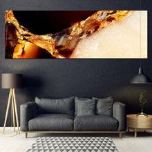 Load image into Gallery viewer, abstract  marble  canvas  wall  art  yellow  orange  abstract  luxury  stone  canvas  artwork  agate  gemstone  1  piece  canvas  print In Living Room
