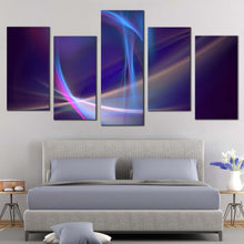 Load image into Gallery viewer, abstract motion canvas wall art blue smooth elegant abstract multi canvas white abstract energy 5 piece canvas print For Bedroom
