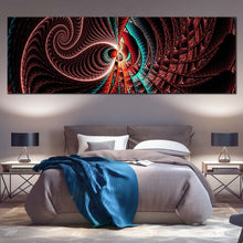 Load image into Gallery viewer, abstract  pattern  canvas  wall  art  creative  fractal  design  1  piece  canvas  red  brown  abstract  digital  artwork  canvas  print In Bedroom
