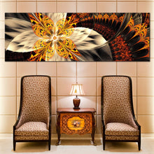 Load image into Gallery viewer, abstract  pattern  canvas  wall  art  yellow  orange  abstract  fractal  flower  1  piece  canvas  artwork  digital  abstract  floral  canvas  print For Living Room
