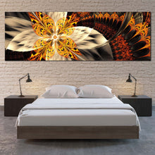 Load image into Gallery viewer, abstract  pattern  canvas  wall  art  yellow  orange  abstract  fractal  flower  1  piece  canvas  artwork  digital  abstract  floral  canvas  print For Bedroom
