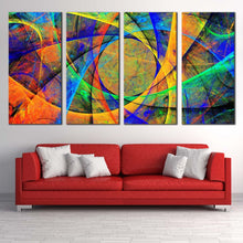 Load image into Gallery viewer, abstract patterns canvas wall art colorful abstract 3d rendering 4 piece canvas set abstract digital oil painting canvas print For Living room
