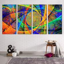 Load image into Gallery viewer, abstract patterns canvas wall art colorful abstract 3d rendering 4 piece canvas set abstract digital oil painting canvas print
