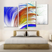 Load image into Gallery viewer, abstract patterns canvas wall art colorful modern abstract artwork print abstract graphic fractal 4 piece canvas set abstract flower multiple canvas
