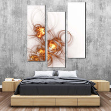 Load image into Gallery viewer, abstract  shapes  canvas  wall  art  beautiful  white  modern  abstract  triptych  canvas  print  contemporary  yellow  elegant  abstract  3  piece  canvas For Bedroom
