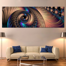 Load image into Gallery viewer, abstract  spiral  canvas  wall  art  colorful  abstract  fractal  patterns  1  piece  canvas  print  abstract  digital  artwork In Living Room
