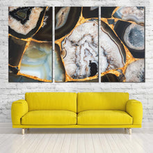 Load image into Gallery viewer, abstract stone canvas print colorful gemstone digital canvas wall art agate umbra 3 piece multi canvas artwork For Living Room
