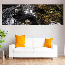 Load image into Gallery viewer, abstract  stone  canvas  wall  art  grey  brown  modern  abstract  canvas  print  abstract  river  stones  close  up  1  piece  canvas In Living Room
