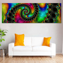 Load image into Gallery viewer, abstract  swirl  canvas  wall  art  abstract  never  ending  canvas  print  colorful  abstract  fractal  shapes  panoramic  canvas For Living Room
