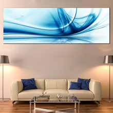 Load image into Gallery viewer, abstract  technology  canvas  print  white  modern  abstract  design  wide  canvas  blue  abstract  elegant  energy  1  piece  canvas  wall  art For Living Room
