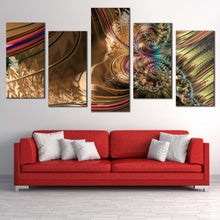 Load image into Gallery viewer, abstract texture canvas print colorful digital abstract art print abstract fractal patterns 5 piece canvas wall art For Your Living Room
