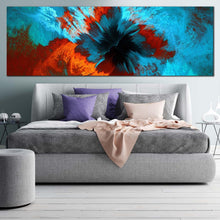 Load image into Gallery viewer, abstract  underwater  canvas  wall  art  brown  artistic  abstract  panoramic  canvas  artwork  blue  abstract  fractal  art  print For Bedroom
