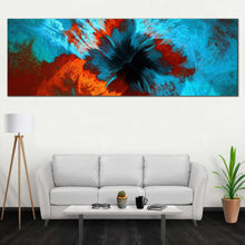 Load image into Gallery viewer, abstract  underwater  canvas  wall  art  brown  artistic  abstract  panoramic  canvas  artwork  blue  abstract  fractal  art  print For Living Room
