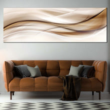 Load image into Gallery viewer, abstract  wave  canvas  wall  art  brown  black  abstract  elegant  composition  1  piece  canvas  artistic  abstract  graphic  canvas  print  modern  classic  abstract  canvas  artwork In Living Room
