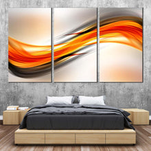 Load image into Gallery viewer, abstract waves canvas wall art red abstract elegance canvas set orange abstract ellipse 3 piece canvas print For  Bedroom
