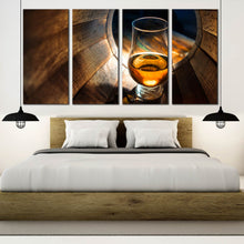 Load image into Gallery viewer, abstract alcohol barrel Modern kitchen dining room wall 4 Pieces canvas print For Bedroom
