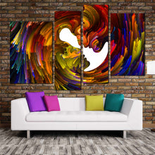 Load image into Gallery viewer, abstract human kiss canvas 4 piece wall decor 
