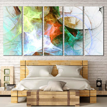 Load image into Gallery viewer, abstraction art canvas print modern abstract 5 piece canvas wall art colorful abstract fractal background canvas set For Bedroom
