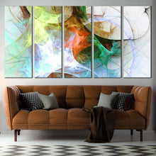 Load image into Gallery viewer, abstraction art canvas print modern abstract 5 piece canvas wall art colorful abstract fractal background canvas set For Living Room
