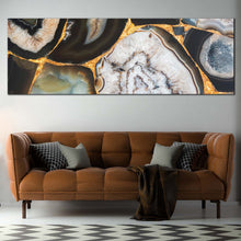 Load image into Gallery viewer, agate  umbra  canvas  wall  art  abstract  agate  close  up  1  piece  canvas  abstract  stone  canvas  print For Living Room
