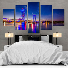 Load image into Gallery viewer, amazing  Piscataqua  River  Bridge  New  Hampshire  5  piece  canvas  artwork For Bedroom
