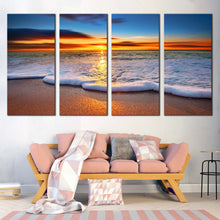 Load image into Gallery viewer, amazing red orange sunset beach Multi Panel Home Decor For Living room
