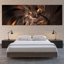 Load image into Gallery viewer, artistic  abstract  canvas  wall  art  orange  elegant  abstract  color  1  piece  canvas  brown  amazing  abstract  fractal  canvas  print  beautiful  3d  abstract  wide  canvas For Bedroom
