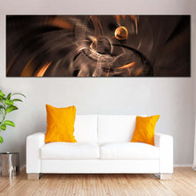 Load image into Gallery viewer, artistic  abstract  canvas  wall  art  orange  elegant  abstract  color  1  piece  canvas  brown  amazing  abstract  fractal  canvas  print  beautiful  3d  abstract  wide  canvas In Living Room
