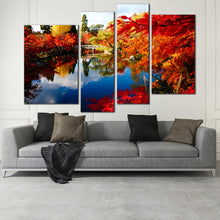 Load image into Gallery viewer, autumn illumination 4 panel canvas artwork For Living Room
