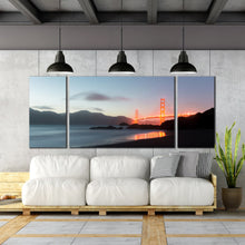 Load image into Gallery viewer, baker beach bridge 3 piece canvas print For Living Room
