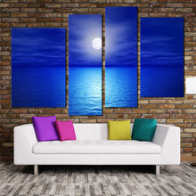 Load image into Gallery viewer, beach moon at night canvas print
