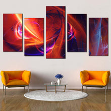 Load image into Gallery viewer, beautiful abstract canvas print red blue modern abstract canvas print abstract patterns 5 piece multi canvas artwork For Living Room
