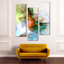 Load image into Gallery viewer, beautiful  abstract  canvas  wall  art  colorful  abstract  digital  artwork  canvas  set  abstract  fractal  background  3  piece  canvas  print In Living Room
