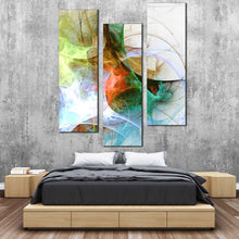 Load image into Gallery viewer, beautiful  abstract  canvas  wall  art  colorful  abstract  digital  artwork  canvas  set  abstract  fractal  background  3  piece  canvas  print For Bedroom
