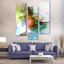 Load image into Gallery viewer, beautiful  abstract  canvas  wall  art  colorful  abstract  digital  artwork  canvas  set  abstract  fractal  background  3  piece  canvas  print For Living Room
