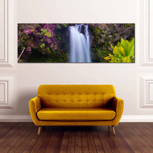 Load image into Gallery viewer, beautiful  waterfall  canvas  print  majestic  white  waterfall  scenery  canvas  artwork  green  forest  waterfall  1  piece  canvas  wall  art In Living Room
