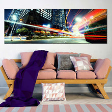 Load image into Gallery viewer, beautiful  busy  traffic  lights  trails  at  night  large  size  canvas  artwork For Living Room
