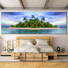 Load image into Gallery viewer, blue  ocean  island  panoramic  canvas  prints For Bedroom
