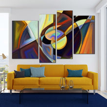Load image into Gallery viewer, brown yellow Modern Abstract 4 Piece Canvas Print
