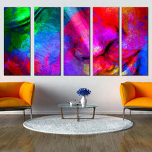 Load image into Gallery viewer, buddha face canvas print colorful buddha face 5 piece canvas wall art buddha meditation multi canvas artwork For Living room
